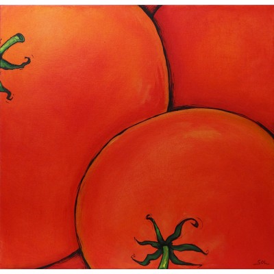 Reproduction de la toile "Tomates" de Marie-Sol St-Onge